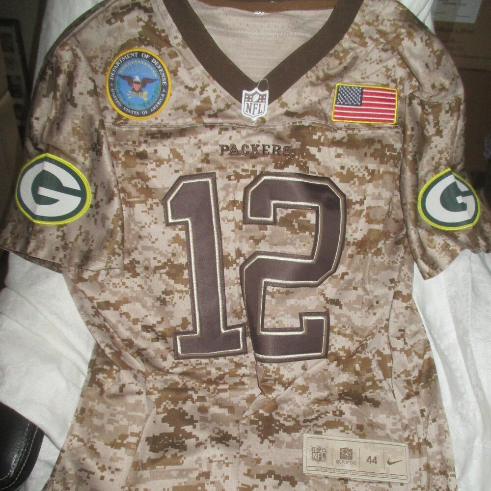 Nike U.S.M.C Salute To Service Green Bay Packers Aaron Rodgers Jersey Size 44